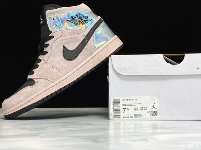 Rep Air 1 Iridescent Dirty Powder Mid BQ6472-602 (W) Jordan 0607